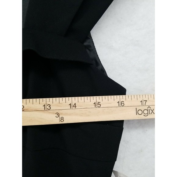 NEW YORK & COMPANY WOMENS DRESS BLACK 6 CAP SLEEVE SQUARE NECK LINED FITTED - Picture 6 of 13